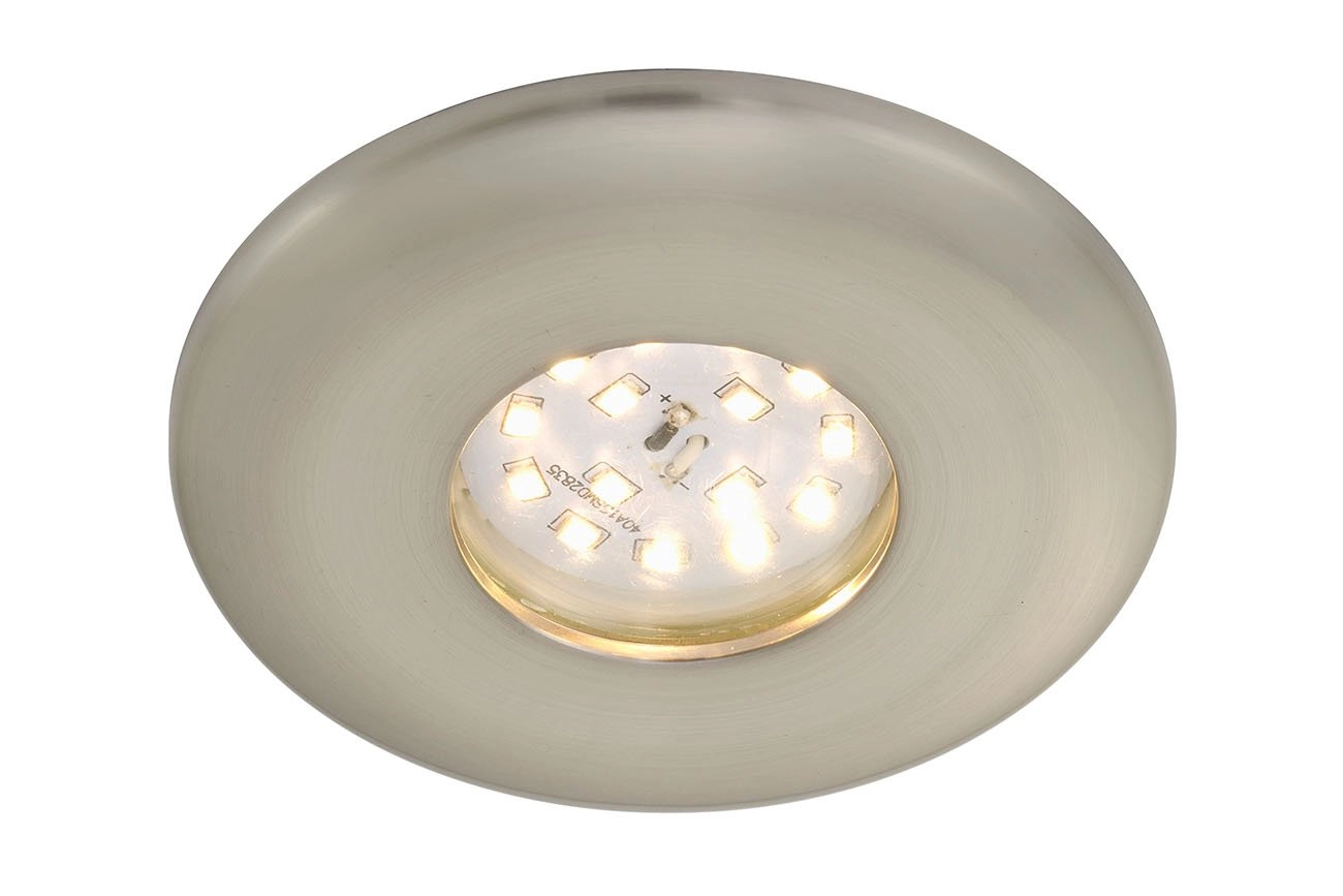 LED Einbauleuchte, Ø 9,3 cm, 5 W, Matt-Nickel