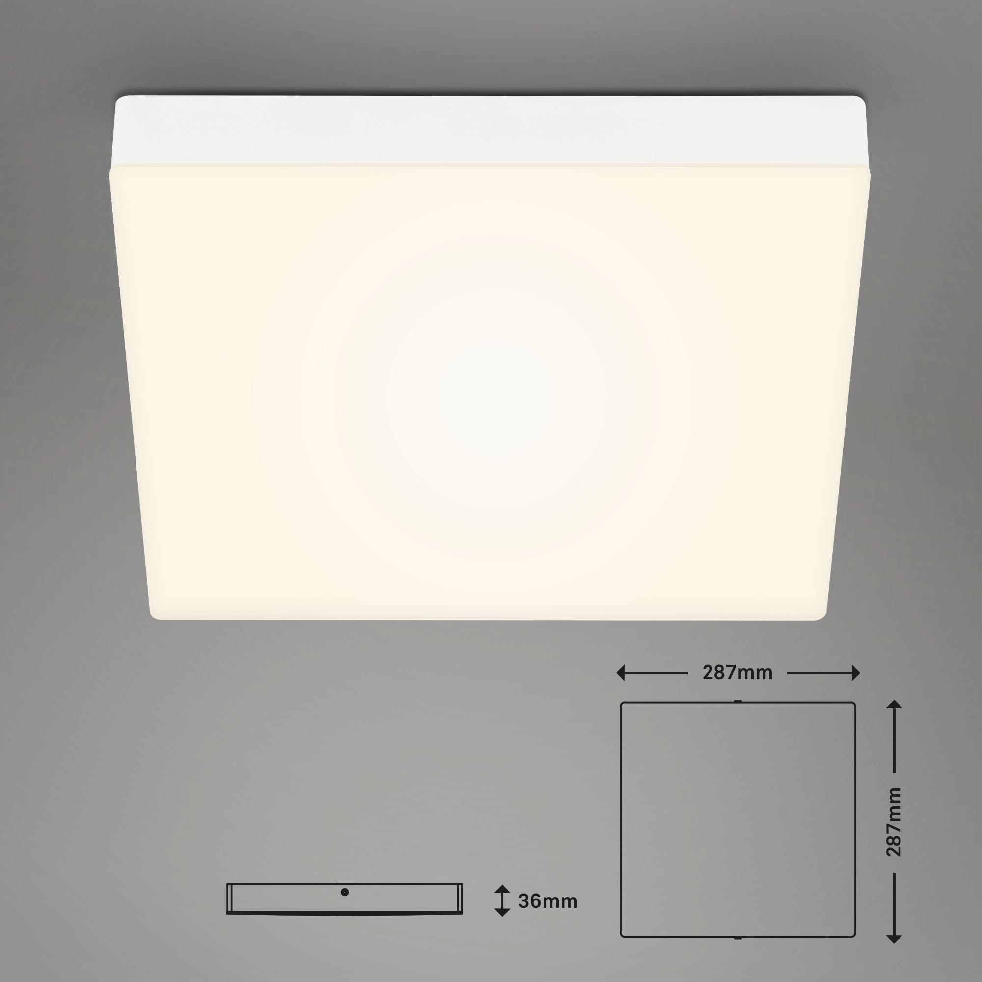 LED Deckenleuchte, 28,7 cm, 21 W, Weiß