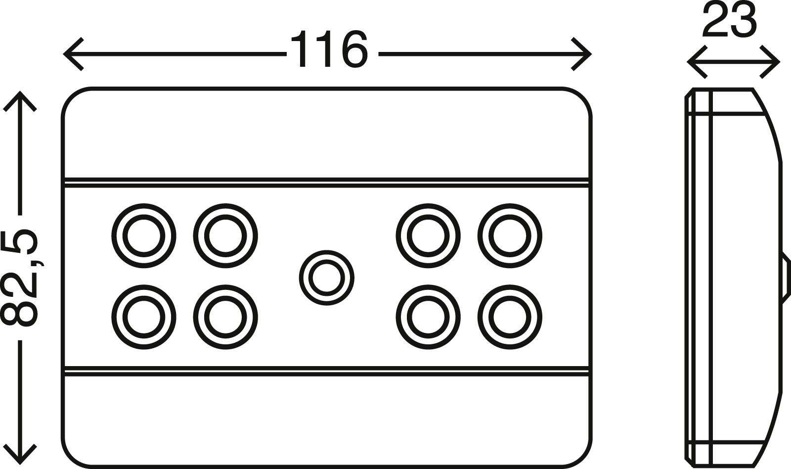 LED Unterbauleuchte, 11,6 cm, 0,64 W, Silber