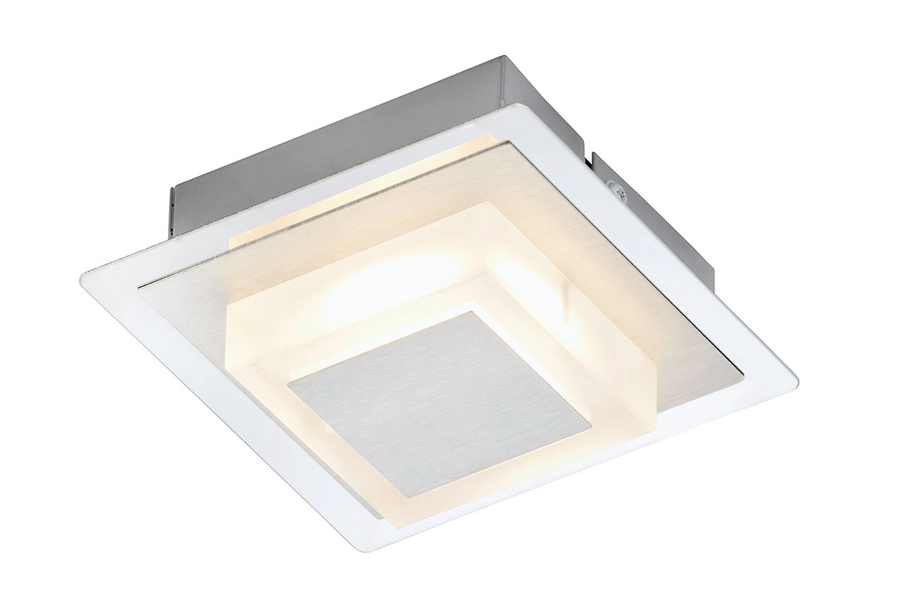 LED Deckenleuchte, 12 cm, 5 W, Alu-Chrom