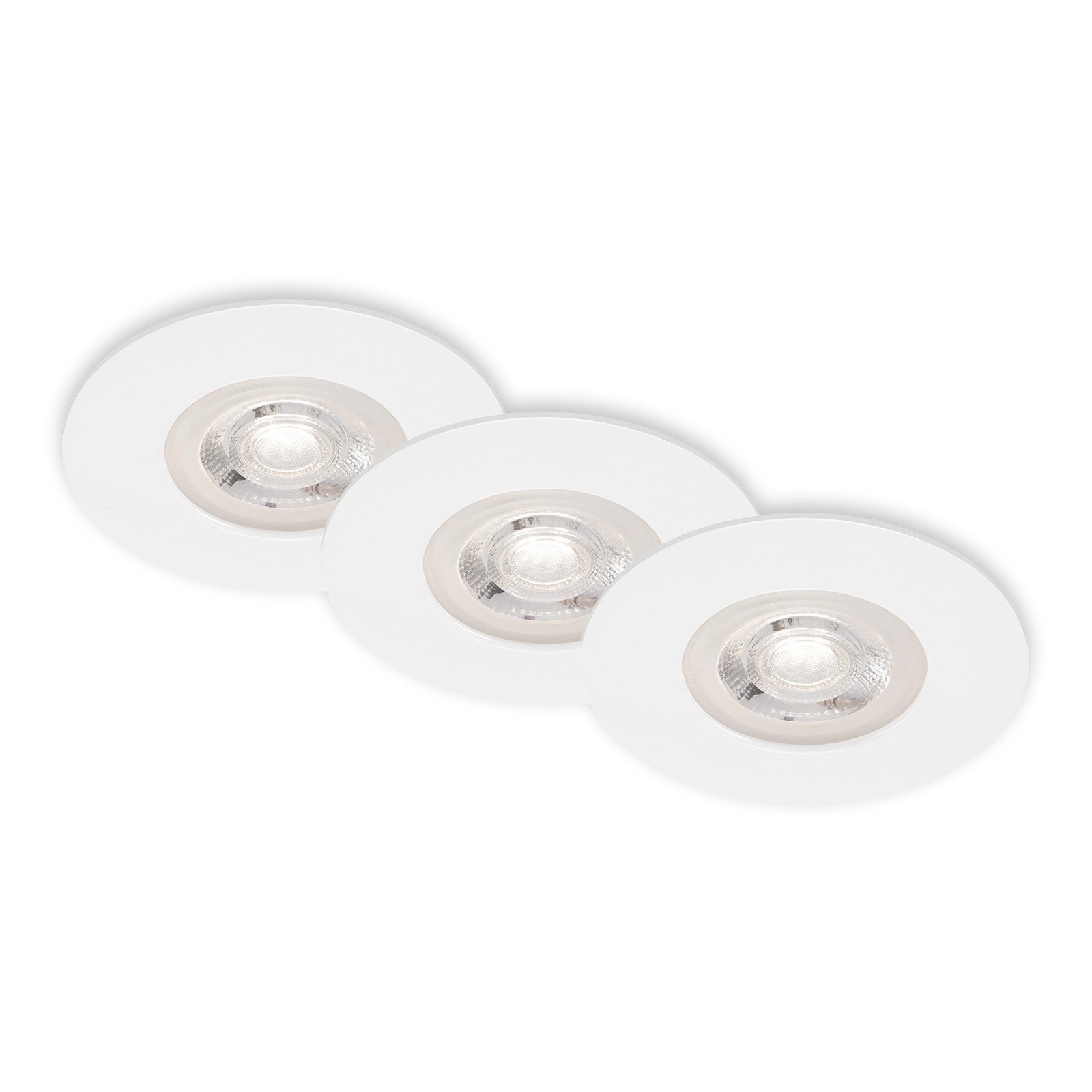 LED Einbauleuchten, Ø9 cm, 3x LED, 4,9 W, 480 lm, weiß