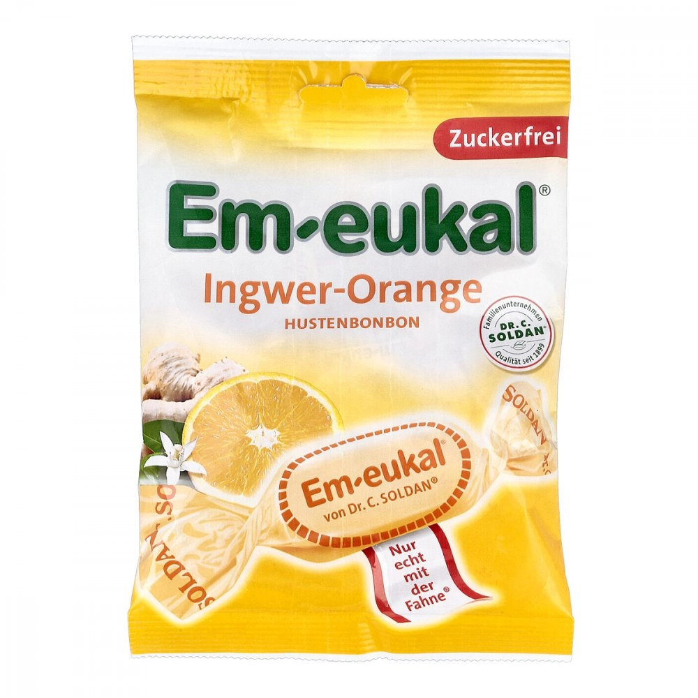 Em Eukal Bonbons Ingwer Orange zuckerfrei