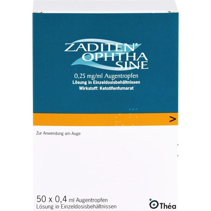 ZADITEN ophtha sine 0,25 mg/ml Augentr.Einzeldos. 50 St.