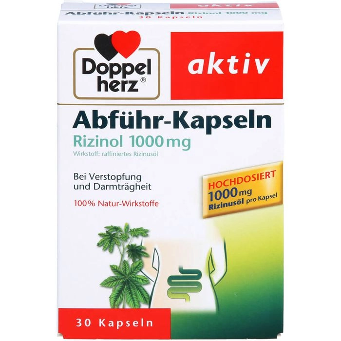 DOPPELHERZ Abführ-Kapseln Rizinol 1.000 mg 30 St.