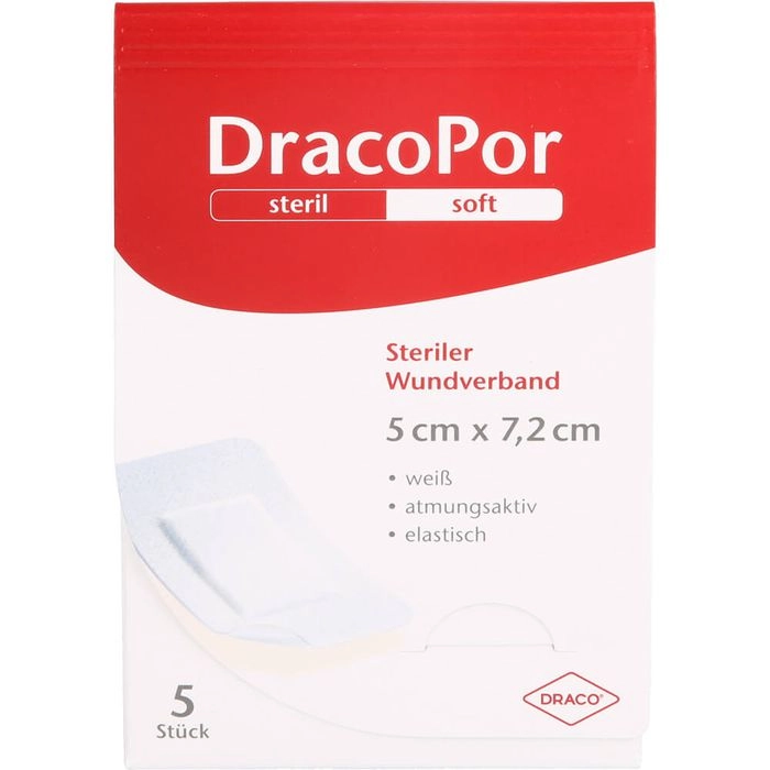 DRACOPOR Wundverband 5x7,2 cm steril 5 St.