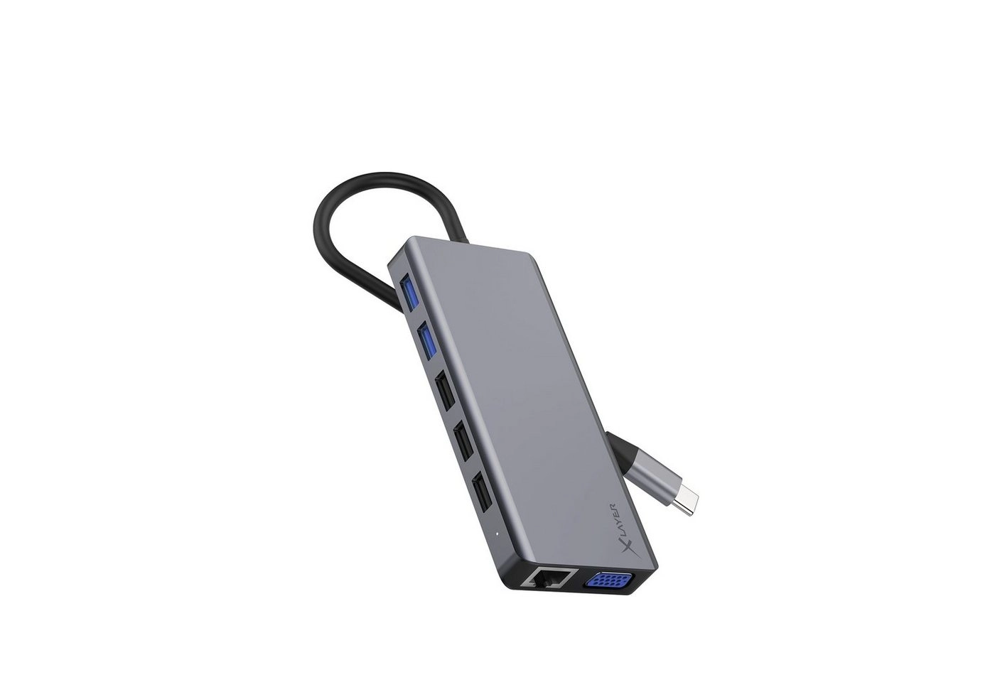 USB Typ C Hub 13-in-1 grau USB-Hub