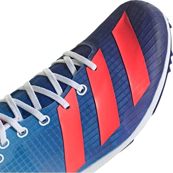 Adidas Distancestar Spikeschuhe Blau Rot SS22, Größe UK 11