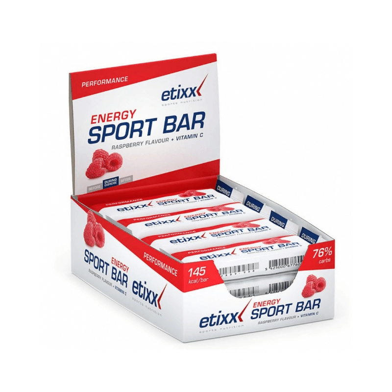 Riegel ETIXX ENERGY SPORT BAR Rot Früchte 12 Einheiten