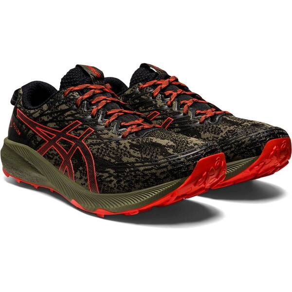 Asics Fuji Lite 3 Grün Rot AW22 Schuhe, Größe 44,5 - EUR