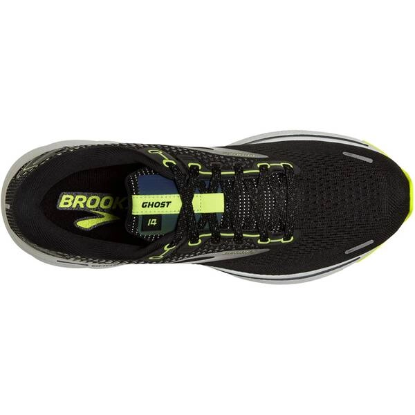 Brooks Ghost 14 Dämpfungsschuhe Schwarz Gelb AW21, Größe 42 - EUR