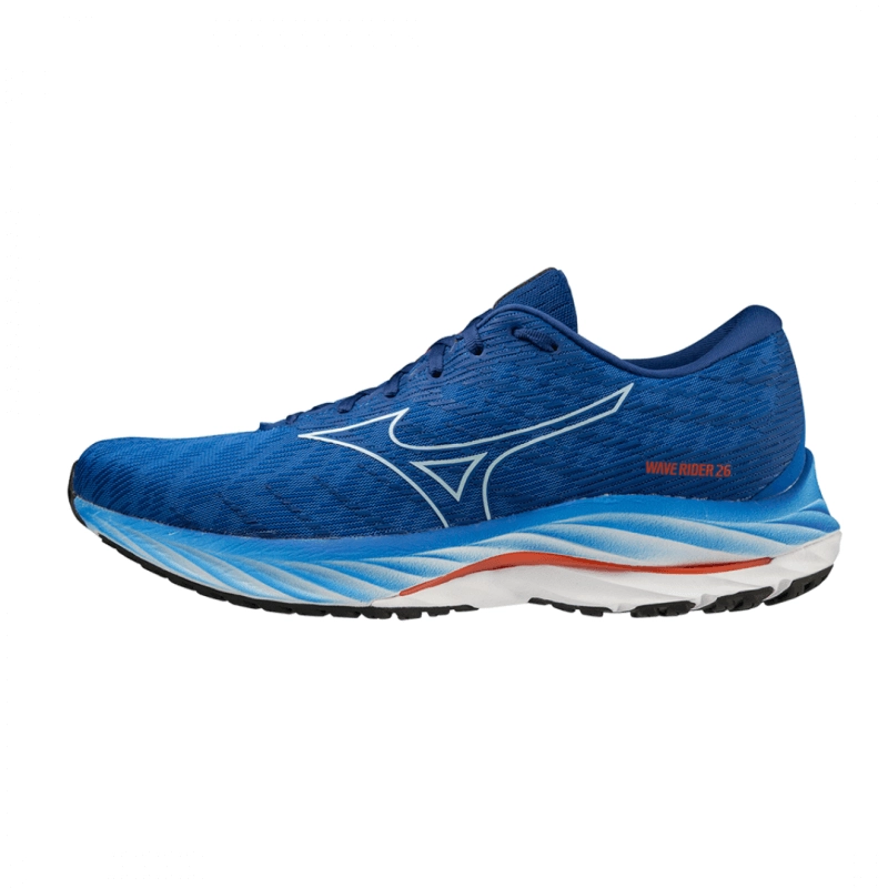 Turnschuhe Mizuno Wave Rider 26 Blau Weiß AW22, Größe 42 - EUR