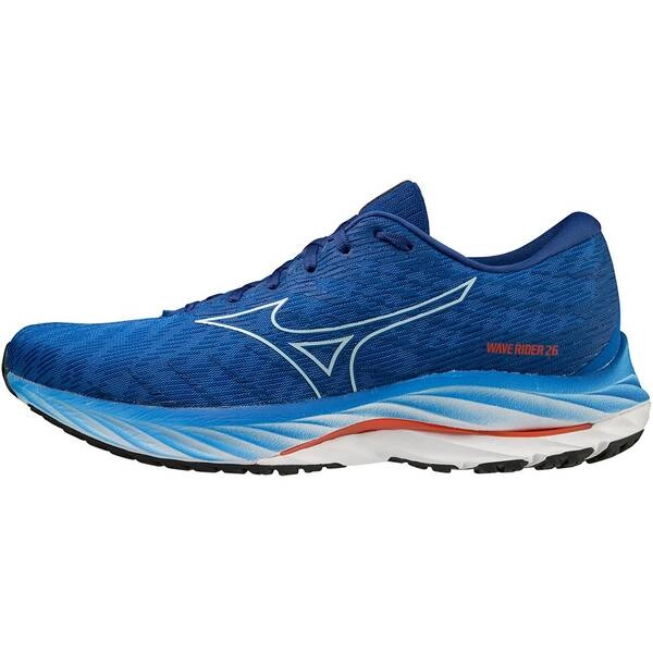 Turnschuhe Mizuno Wave Rider 26 Blau Weiß AW22, Größe 42 - EUR