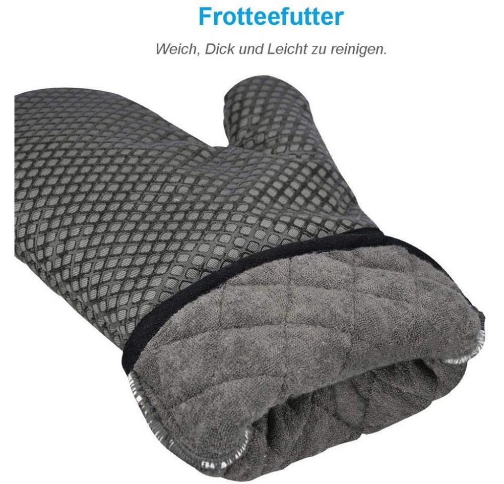Jormftte Hitzeschutzhandschuhe »Ofenhandschuhe - höchste Qualität aus Baumwolle - hitzebeständige Backhandschuhe - extra lang und rutschfest«