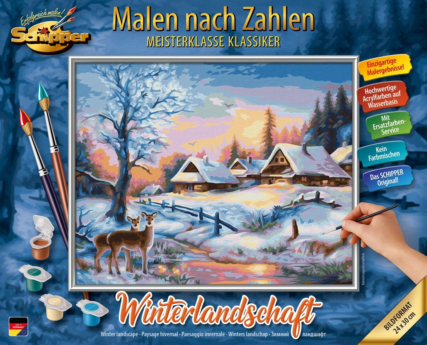 Schipper Malen nach Zahlen »Meisterklasse Klassiker - Winterlandschaft«, Made in Germany