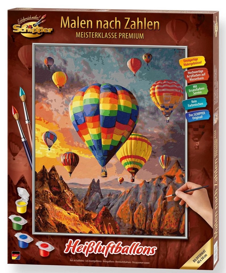 Schipper Malen nach Zahlen »Meisterklasse Premium - Heißluftballons«, Made in Germany