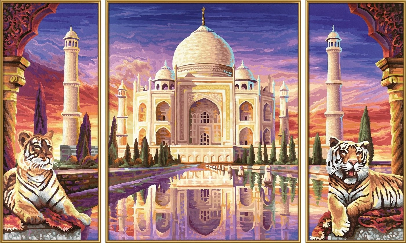 Schipper Malen nach Zahlen »Meisterklasse Triptychon - Taj Mahal«, Made in Germany