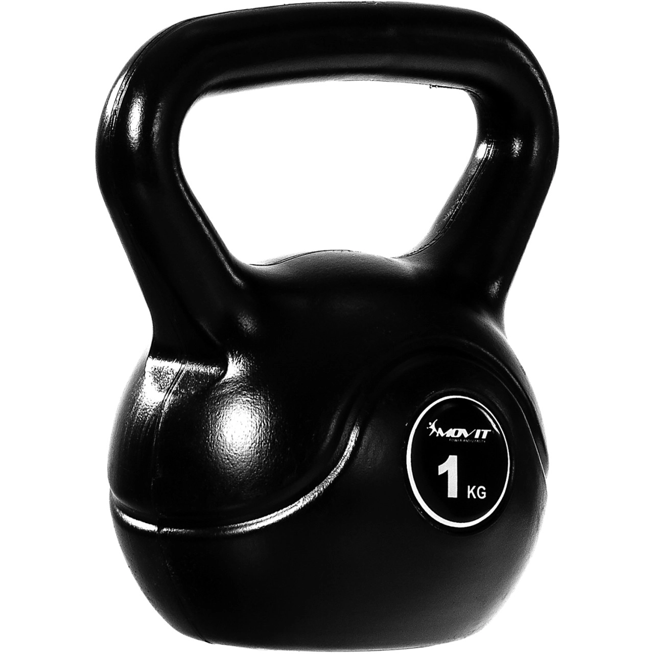 MOVIT® 1kg Kettlebell Kugelhantel schwarz