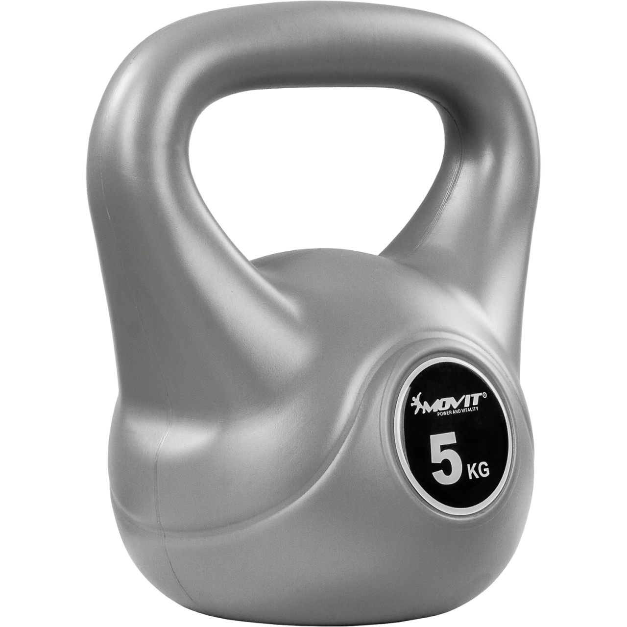 MOVIT® 5 kg Kettlebell Kugelhantel grau