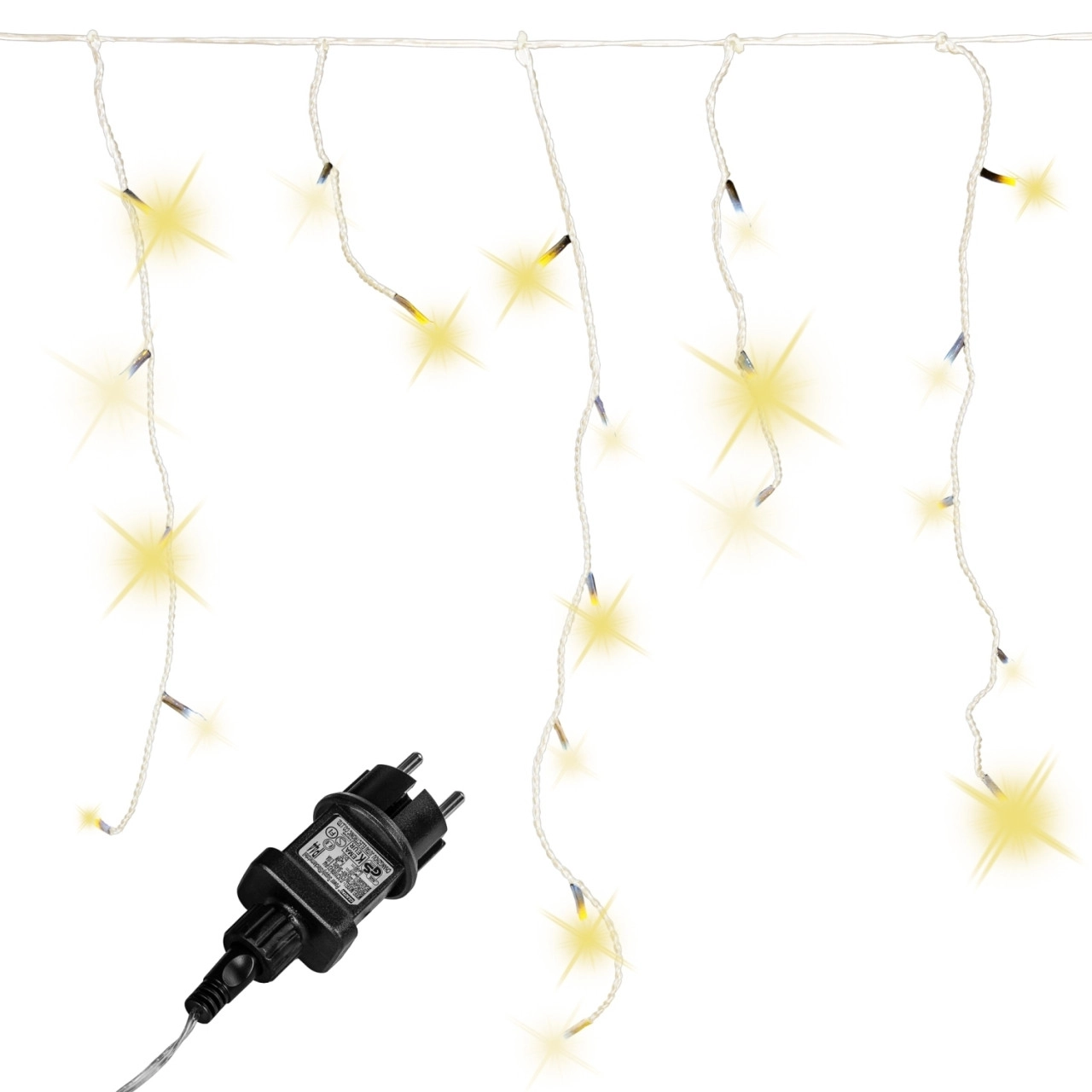 VOLTRONIC® 200 LED Lichterkette Eisregen, warmweiß