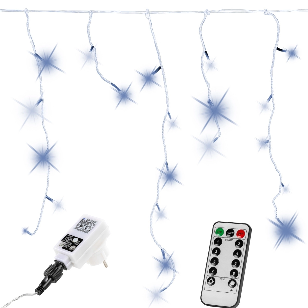 VOLTRONIC® 400 LED Lichterkette Eisregen, kaltweiß, FB