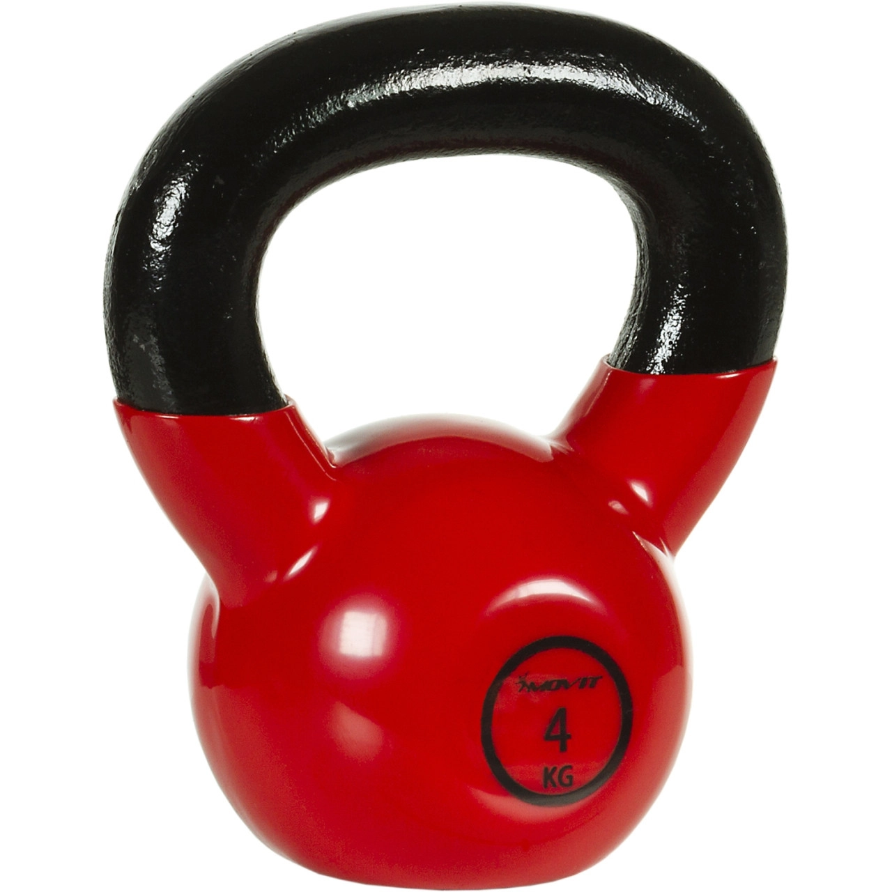 MOVIT® 4 kg Profi Kettlebell Kugelhantel aus Gusseisen