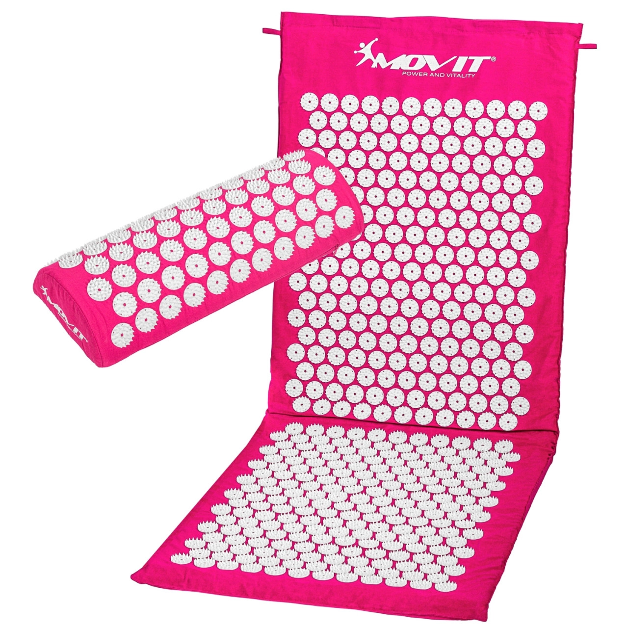 MOVIT® Akupressurmatte mit Kissen 130x50, pink