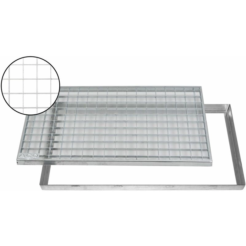 ACO - Schuhabstreifer Gitterrost mit Zarge mw 30/30 Eingangsrost Normrost Abstreifer Rahmen: 100 x 40 cm