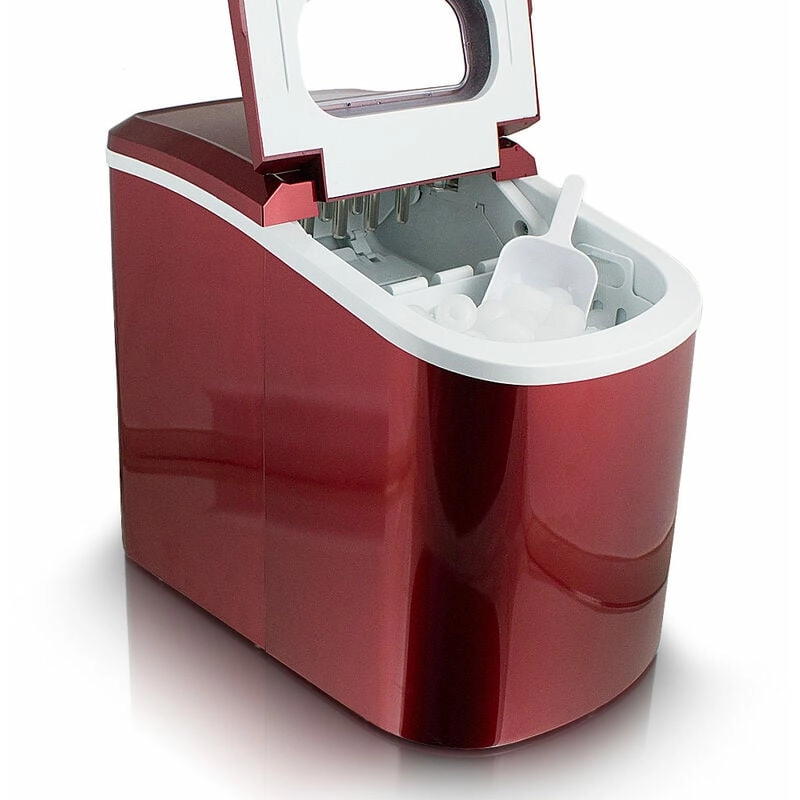 Ms Point - MS-Point Eiswürfelmaschine Eiswürfelbereiter Eiswürfel Ice Maker Eis Maschine in Rot