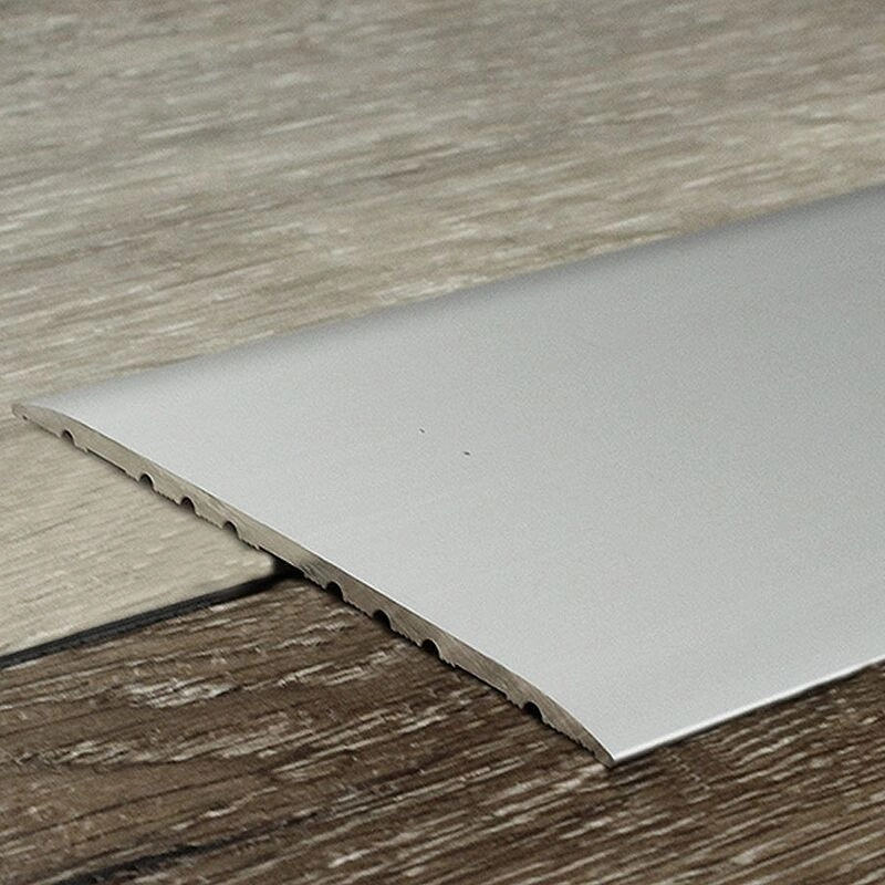 Bergangsprofil | Aluminium eloxiert | Silber | Breite 80 mm | Höhe 3.5 mm | Länge 1000 mm | Selbstklebend | Übergangsschiene | Übergangsleiste |