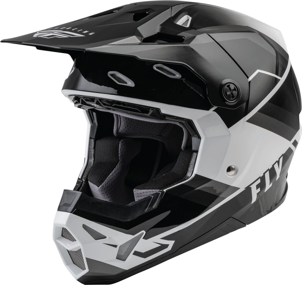 FLY Racing Formula CP Rush Motocross Helm, schwarz-grau-weiss, Größe L, schwarz-grau-weiss, Größe L