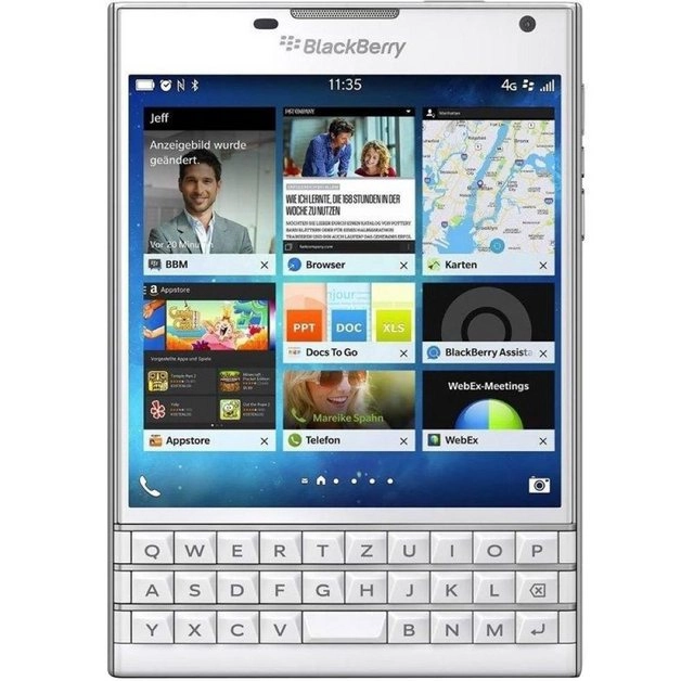 Blackberry PASSPORT 32 GB / 3 GB - Smartphone - weiß Smartphone (4,5 Zoll, 32 GB Speicherplatz)