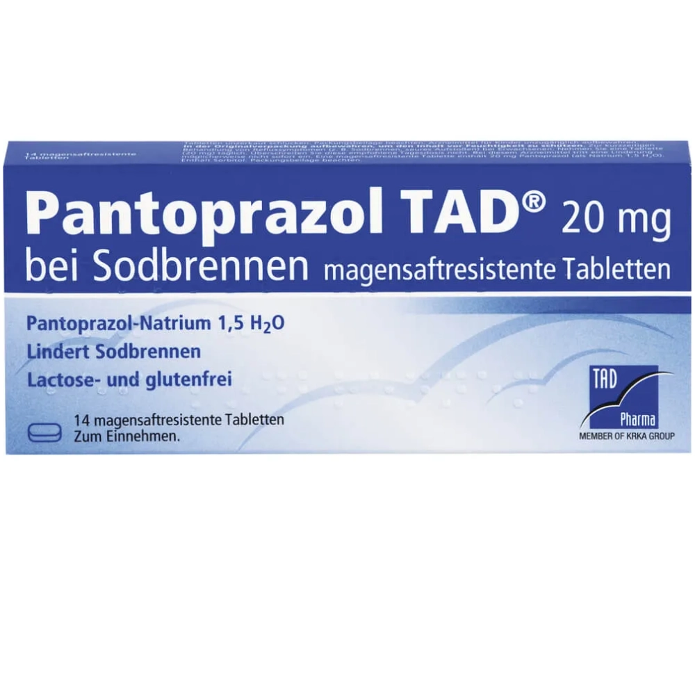 PANTOPRAZOL TAD 20 mg b.Sodbrenn. magensaftr.Tabl.