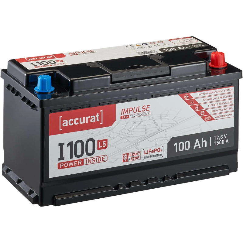 Accurat Impulse I100L5 Autobatterie 100Ah LiFePO4