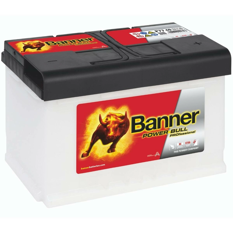 Banner P7740 Power Bull PROfessional 77Ah Autobatterie