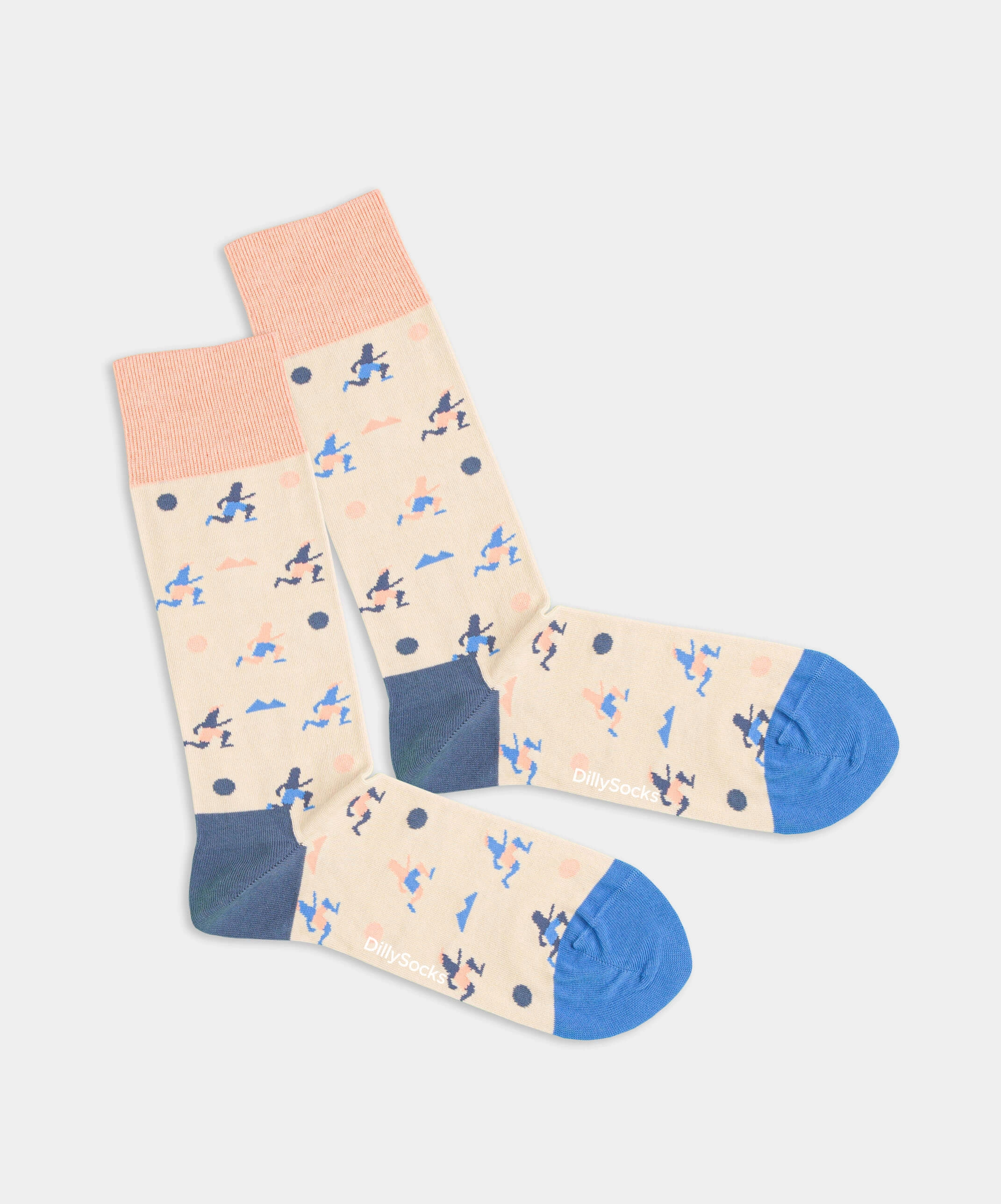 - Socken in Gelb mit Sport Motiv/Muster