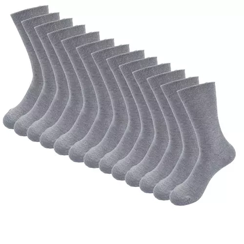 12er Pack Bambus Socken- grau melange 48-51