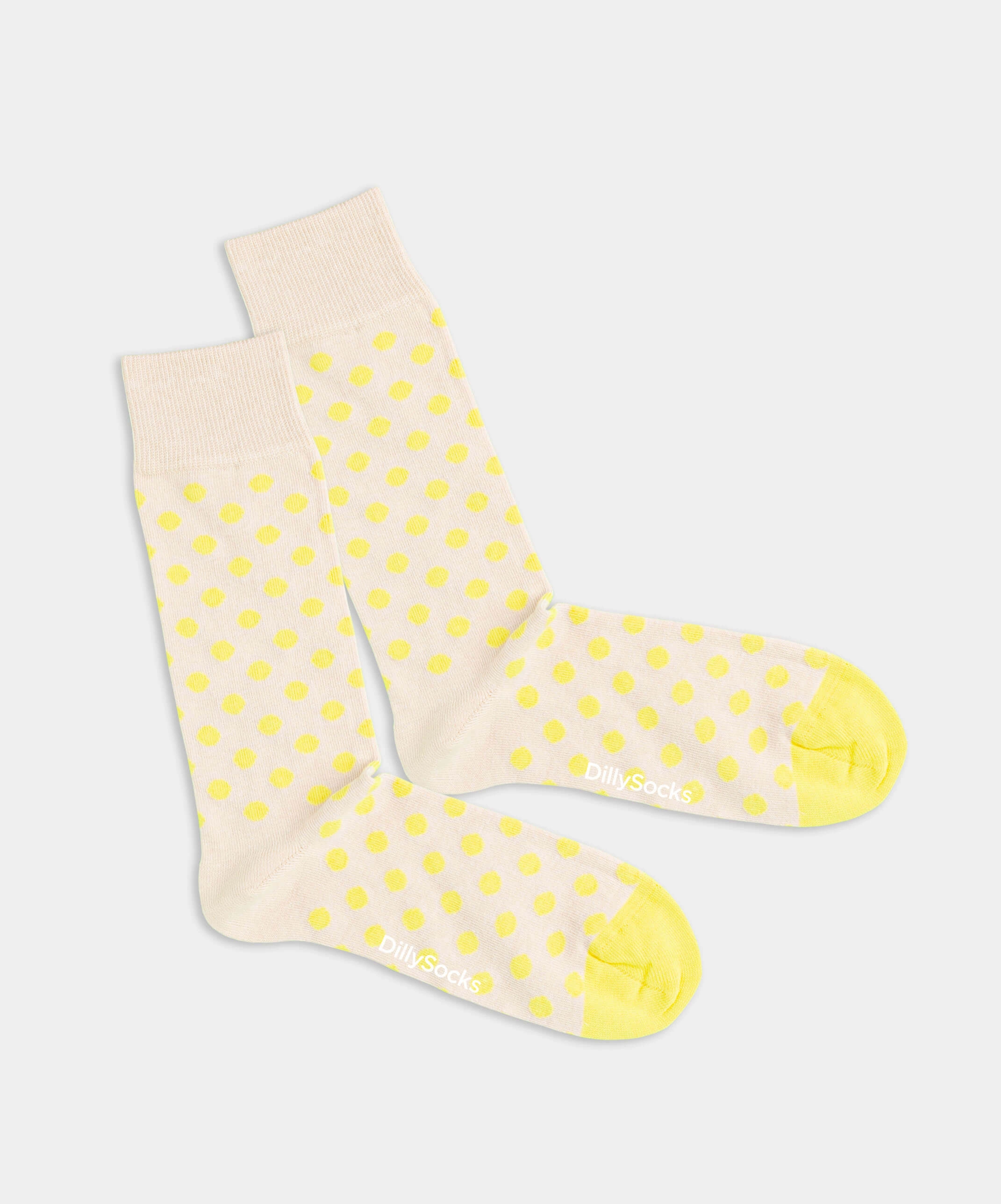 - Socken in Beige mit Punkte Motiv/Muster