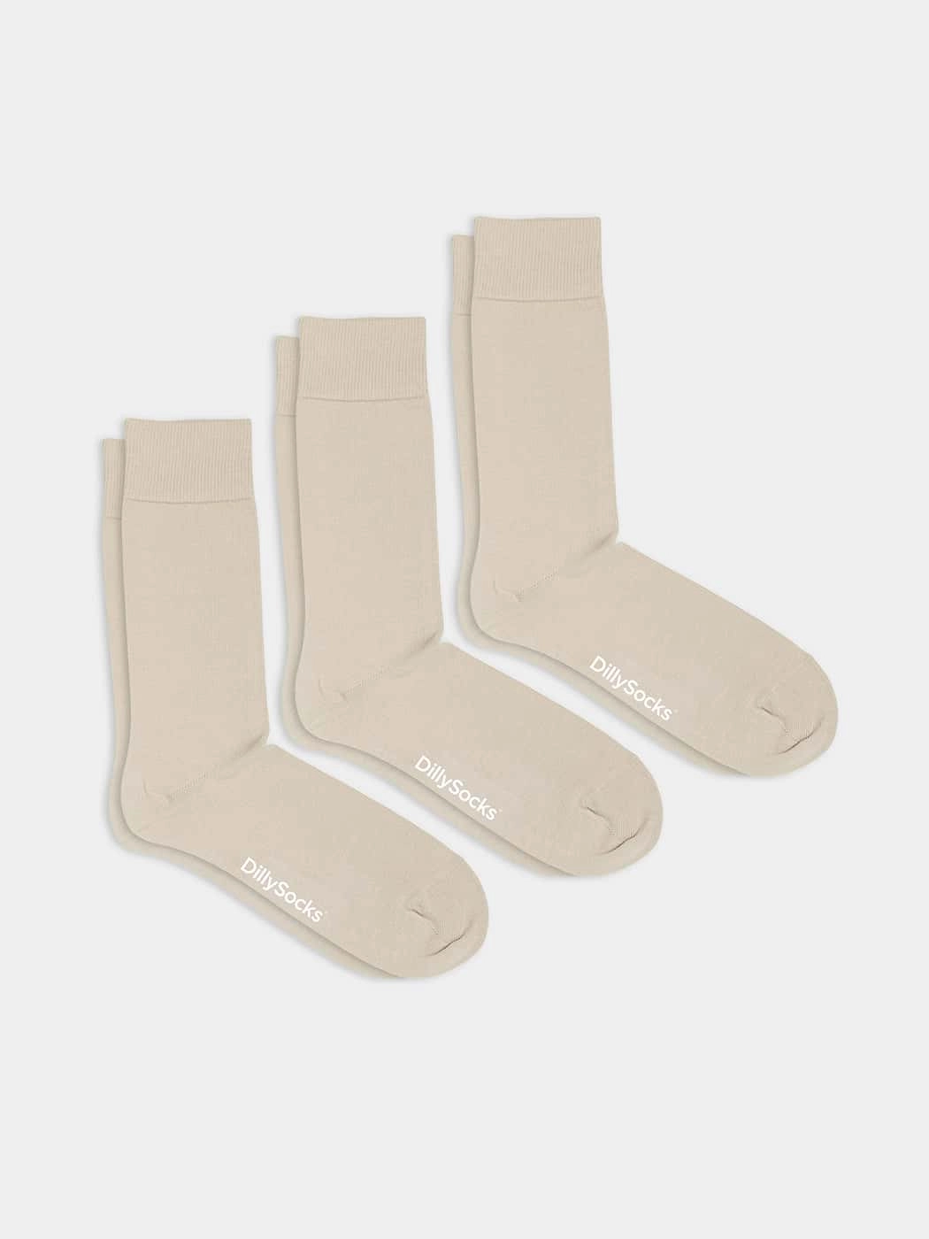 - Socken-Sets in Beige mit Uni Motiv/Muster