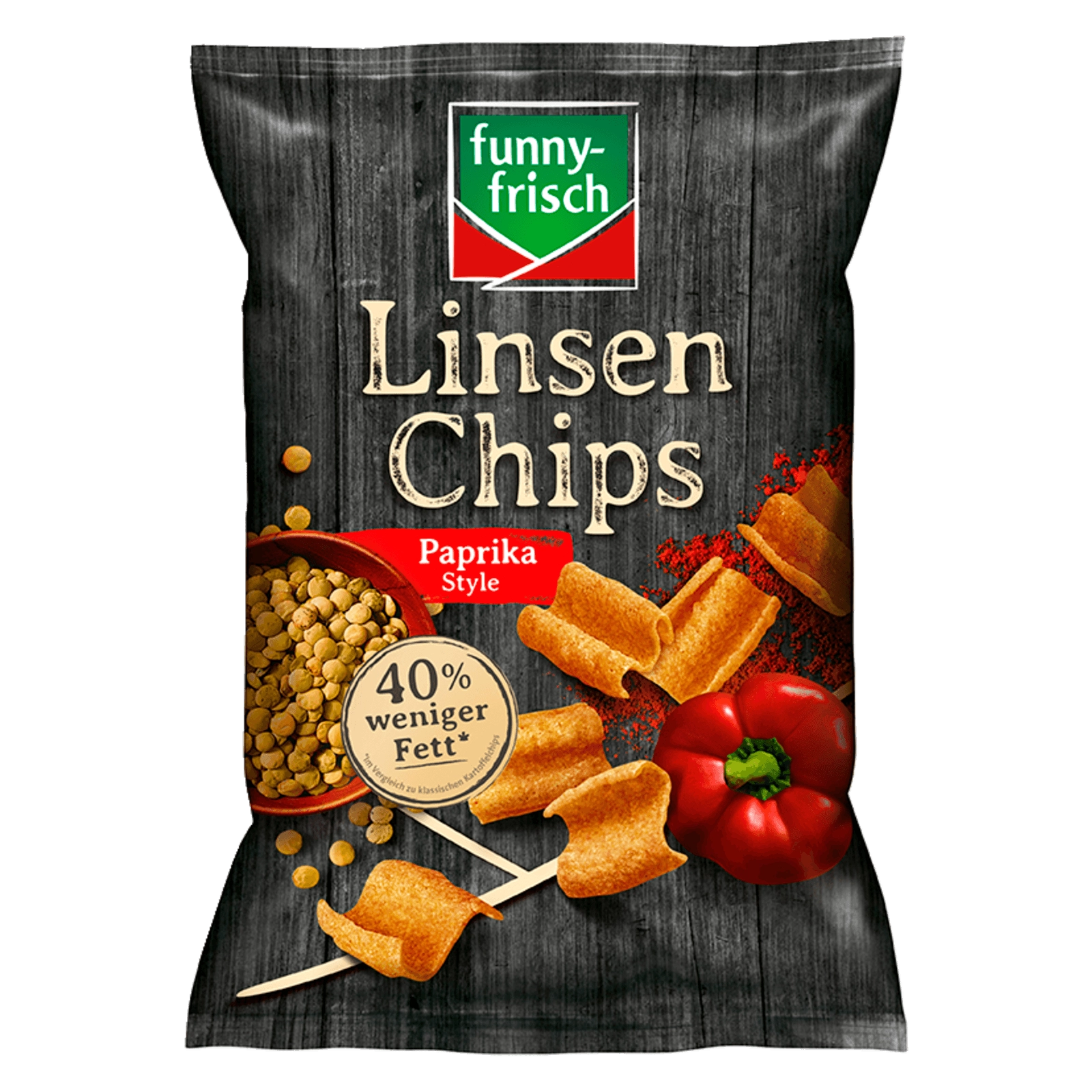 Funny-frisch Linsenchips Paprika Style 90g