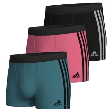 adidas 3P Active Flex Cotton 3 Stripes Blau/Rosa Baumwolle Medium Herren