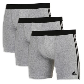 adidas 3P Active Flex Cotton 3 Stripes Boxer Brief Grau Baumwolle XX-Large Herren