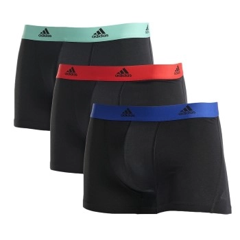 adidas 3P Active Flex Cotton Trunk Schwarz/Grün Baumwolle Large Herren