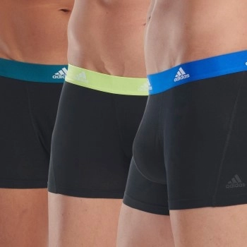 adidas 3P Active Flex Cotton Trunk Blau/Grün Baumwolle Small Herren