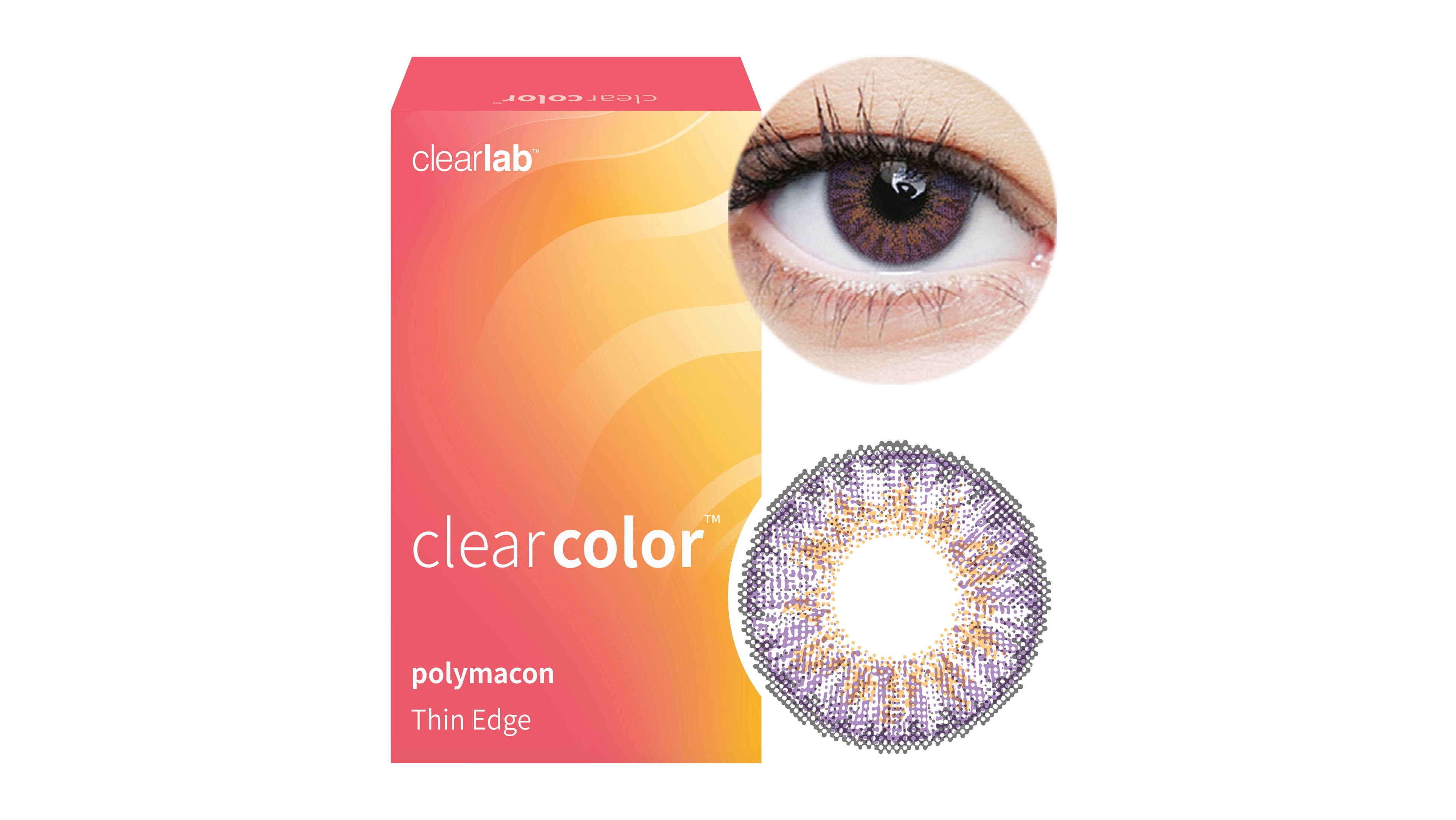 Clearcolor™ Blends - Violet Farblinsen Sphärisch 2 Stück Kontaktlinsen; Farblinsen; Motivlinsen; Halloween; Karneval; Verkleiden; Kontaktlinsen