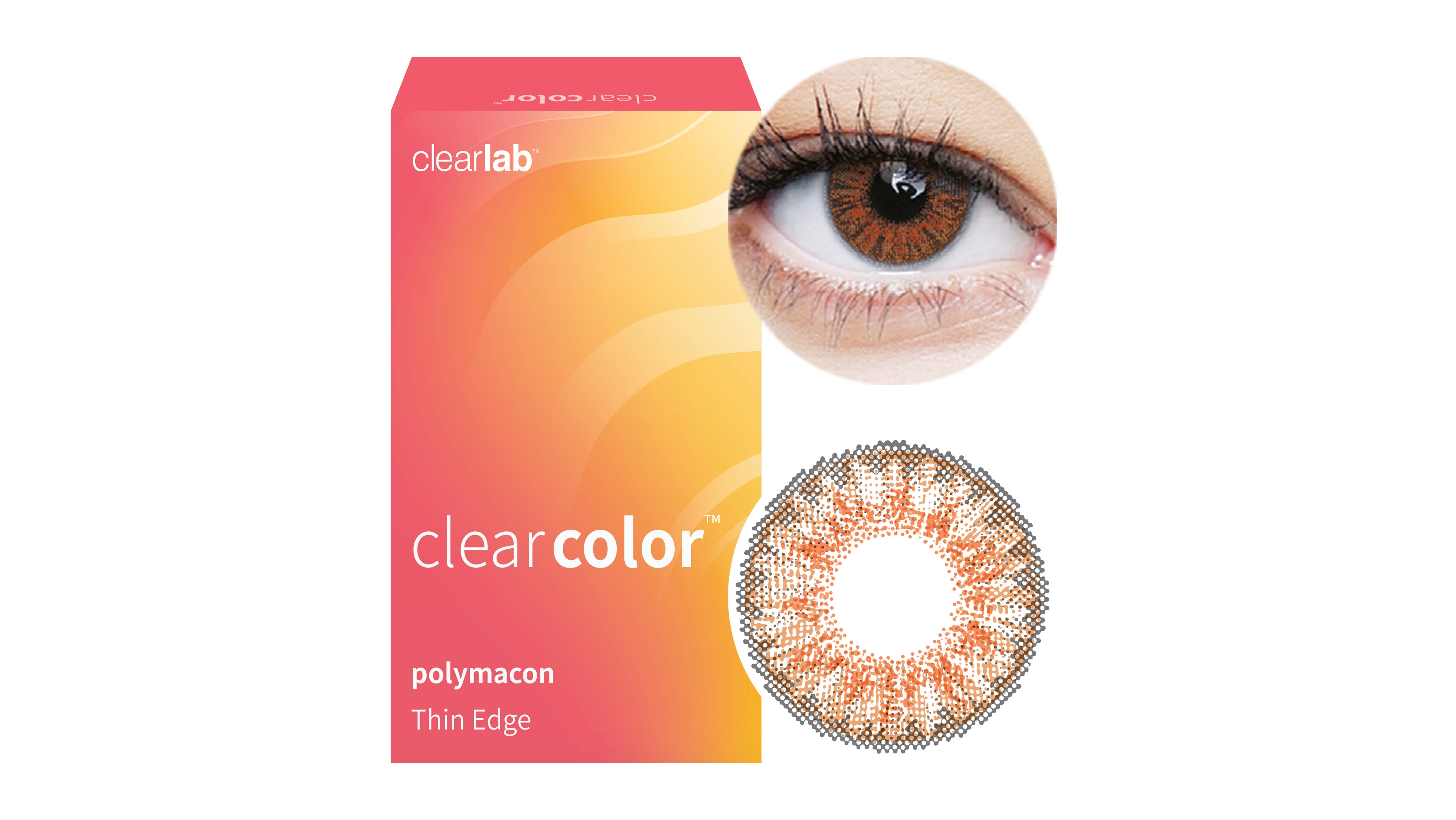 Clearcolor™ Blends - Tangerine Farblinsen Sphärisch 2 Stück Kontaktlinsen; Farblinsen; Motivlinsen; Halloween; Karneval; Verkleiden; Kontaktlinsen
