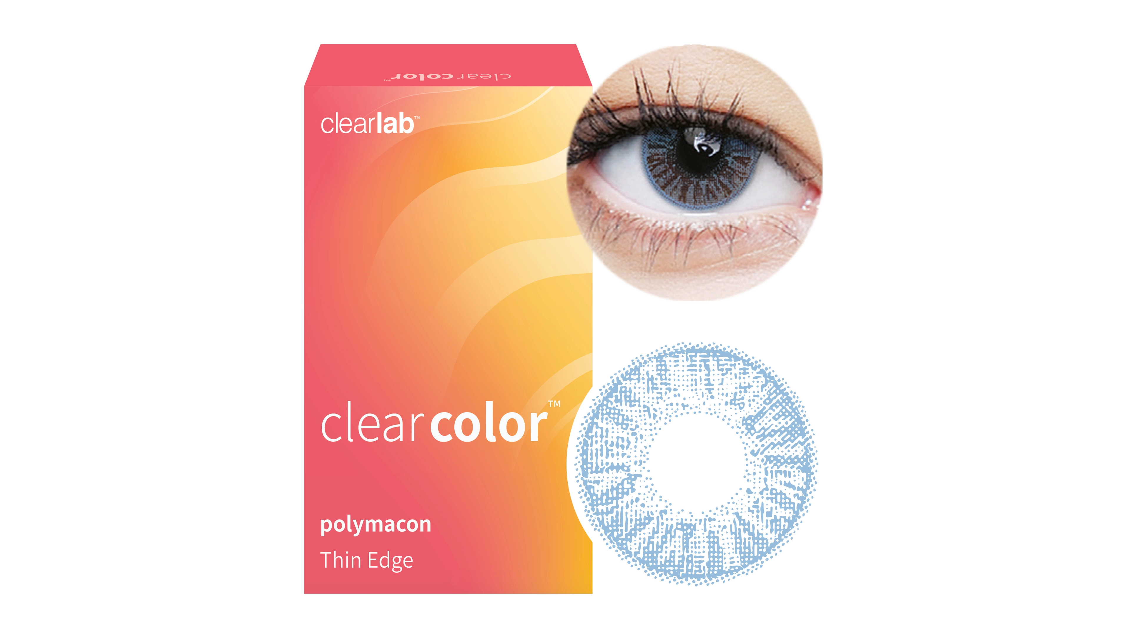 Clearcolor™ Colors - Light Blue Monatslinsen Sphärisch 2 Stück Kontaktlinsen; contact lenses; Kontaktlinsen