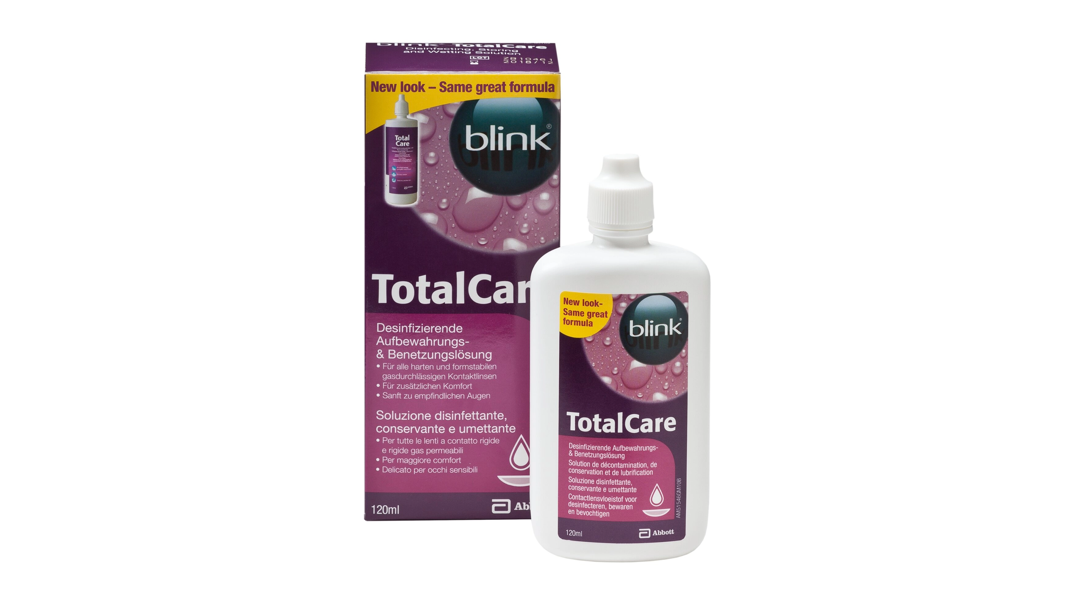 Blink Total Care Loesung 120ml Hartlinsenpflege Standardgröße 120 ml Kontaktlinsen-Pflegemittel; -Flüssigkeit; -Lösung; -Reinigungsmittel; Kontaktlinsen