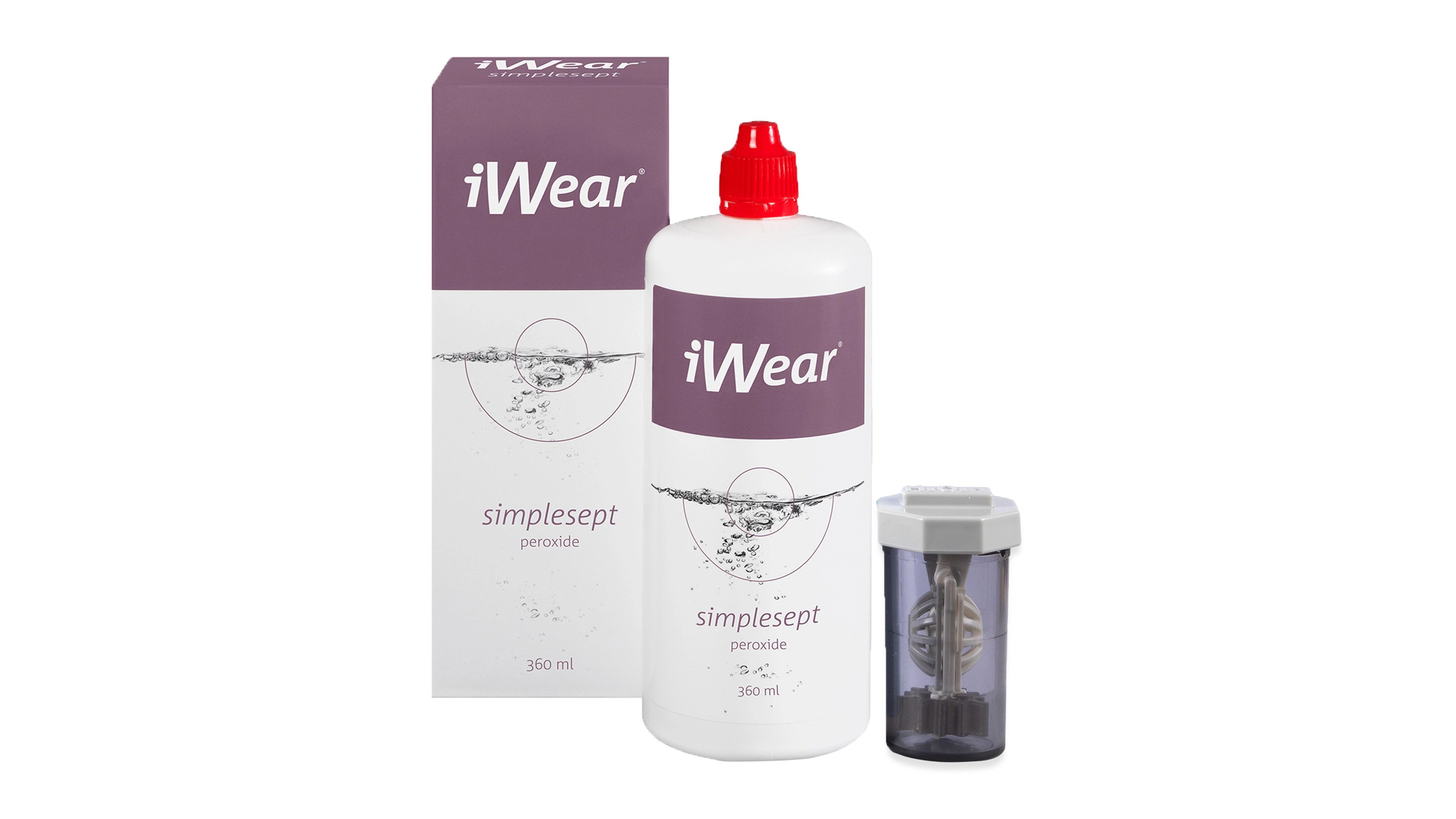 iWear® simplesept Peroxid Pflege Standardgröße 360 ml Kontaktlinsen-Pflegemittel; -Flüssigkeit; -Lösung; -Reinigungsmittel; Kontaktlinsen