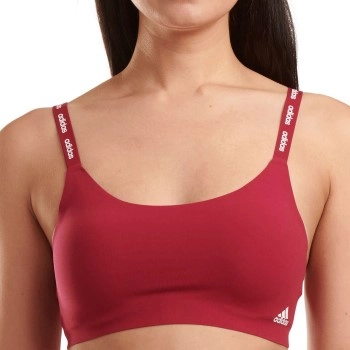 adidas BH BOS Micro Cut Free Scoop Lounge Bra Dunkelrot X-Large Damen