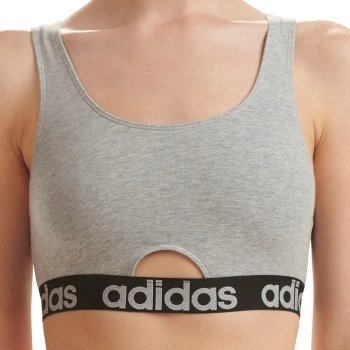 adidas BH Scoop Bralette Grau Baumwolle Medium Damen